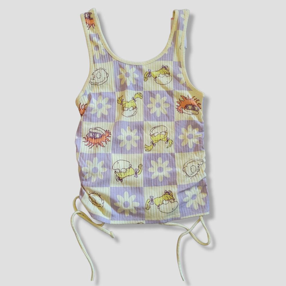 Nickelodeon women's yellow Rugrats ruched tank top